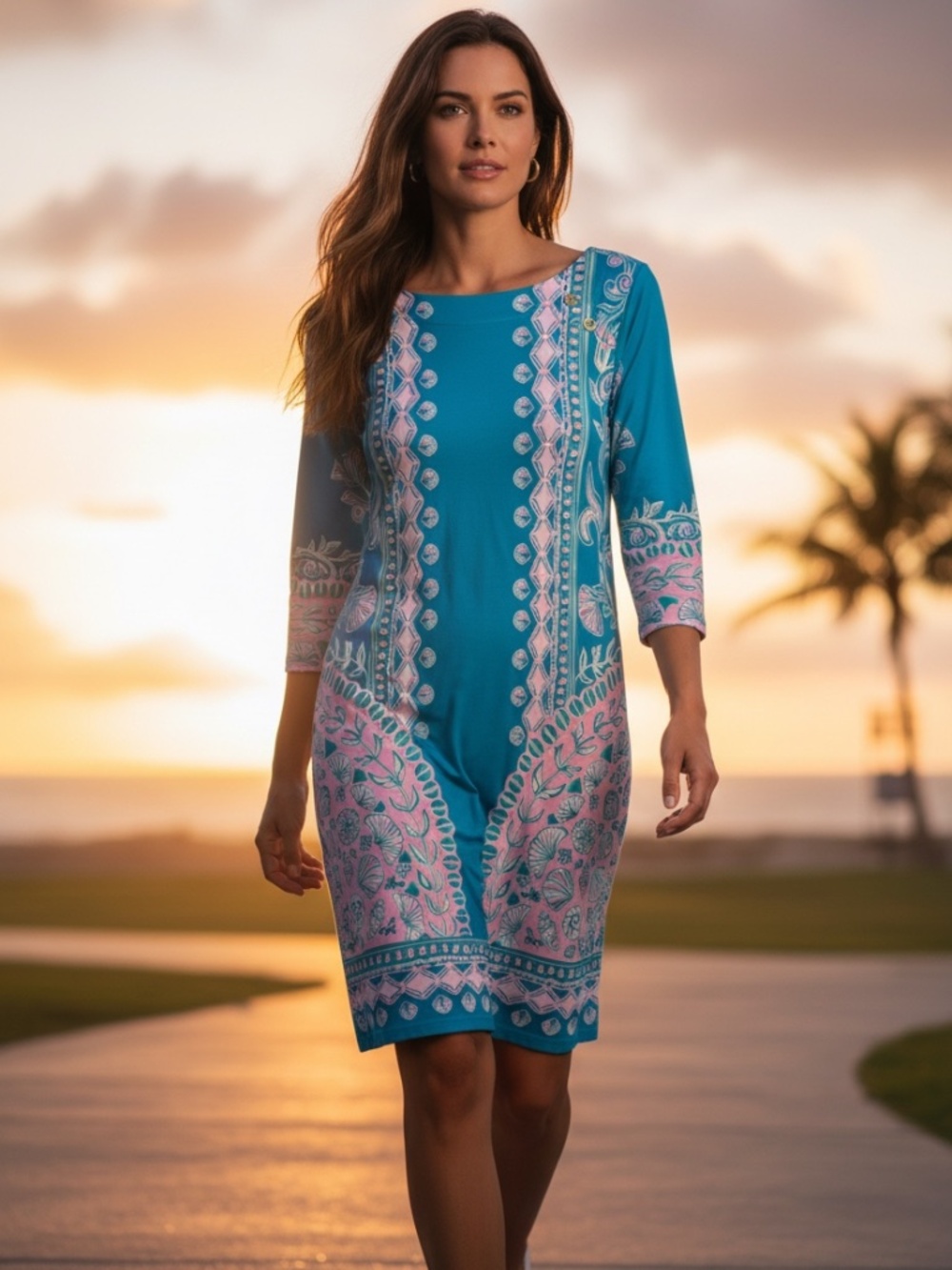 Lilly Pulitzer Tana Shift Dress Water Ya Waiting For size Medium